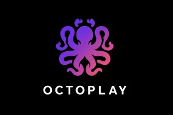 Oktoplay Slots logo on black background