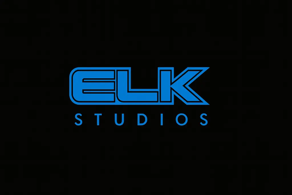 ELK Studios Slots logo on black background