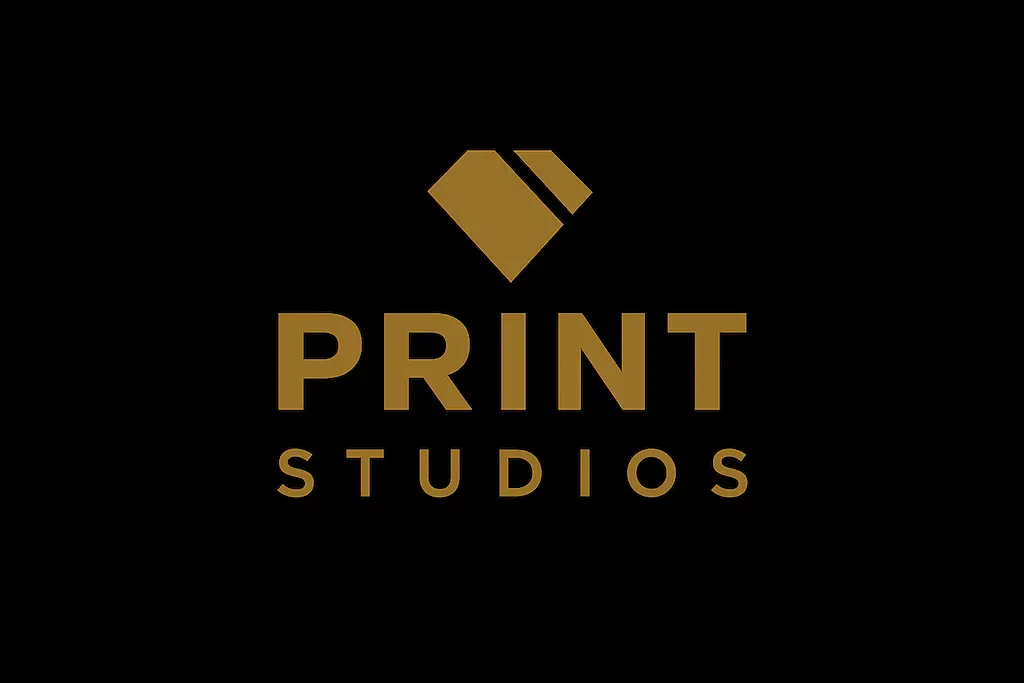 Print Studios slots logo on black background – boutique game provider powered by Relax Gaming