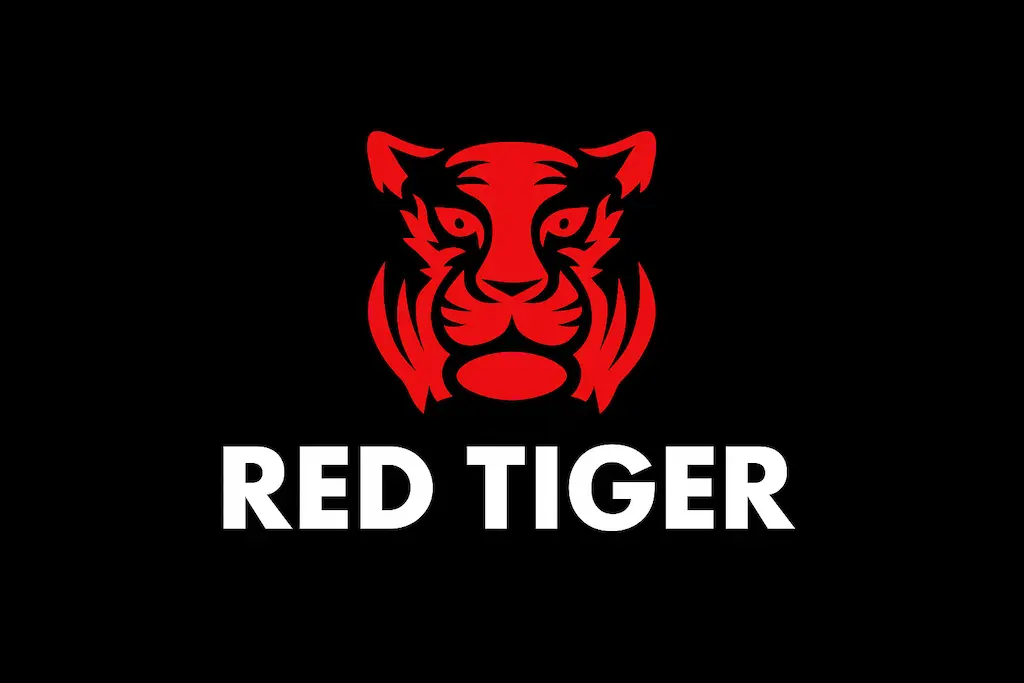 Red Tiger Slots logo on black background
