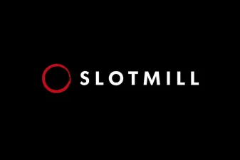 Slotmill Slots logo on black background – modern slot provider