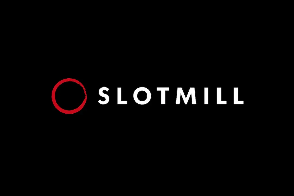 Slotmill Slots logo on black background – modern slot provider