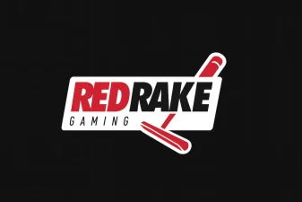 Red Rake Gaming logo on black background – slot provider visual
