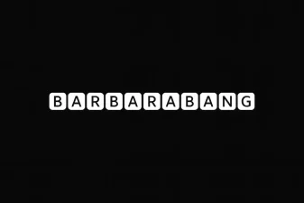 Barbara Bang slots logo on black background – online slot provider