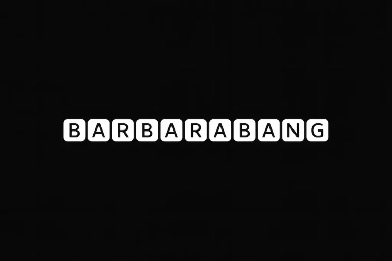 Barbara Bang slots logo on black background – online slot provider