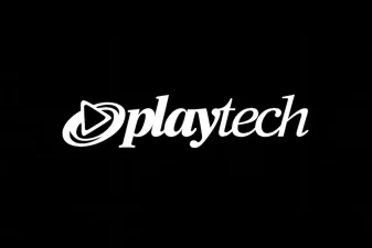 Playtech slots logo on black background – online slot provider