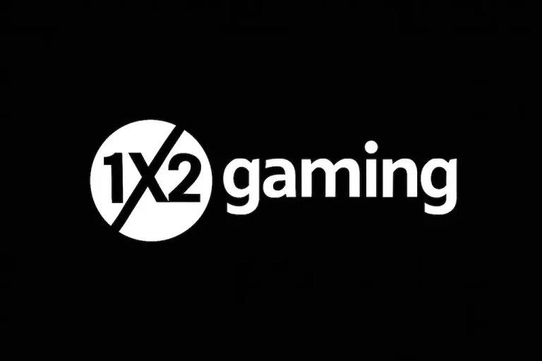 1x2gaming slots logo with black background