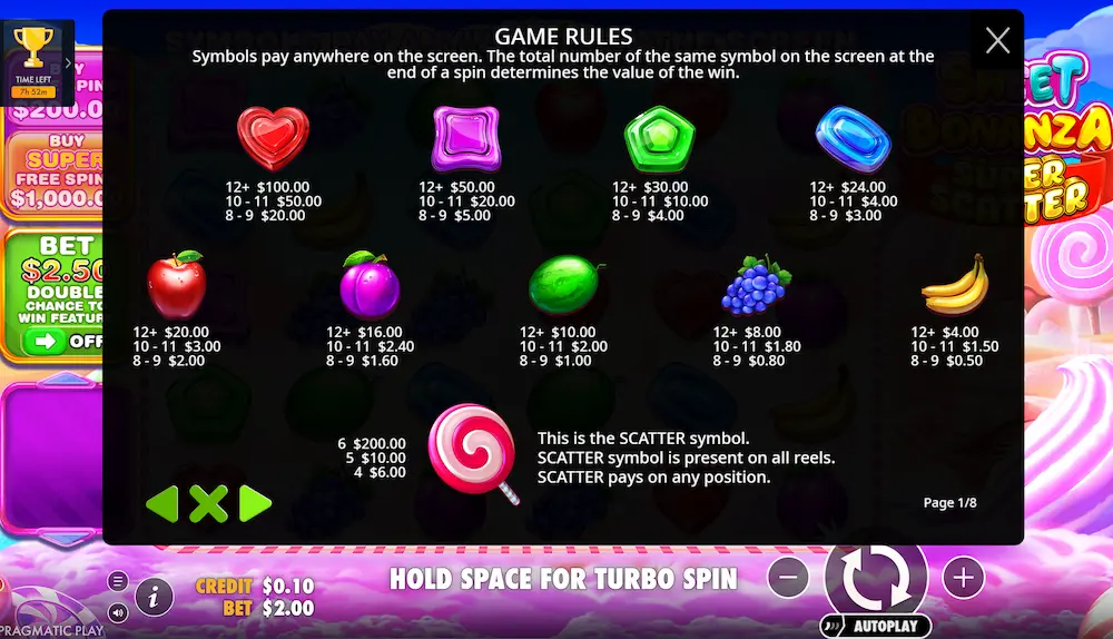 Sweet bonanza super scatter slot 