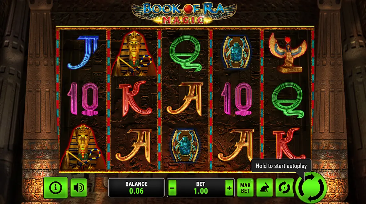 Book of Ra greentube gameplay screenshot