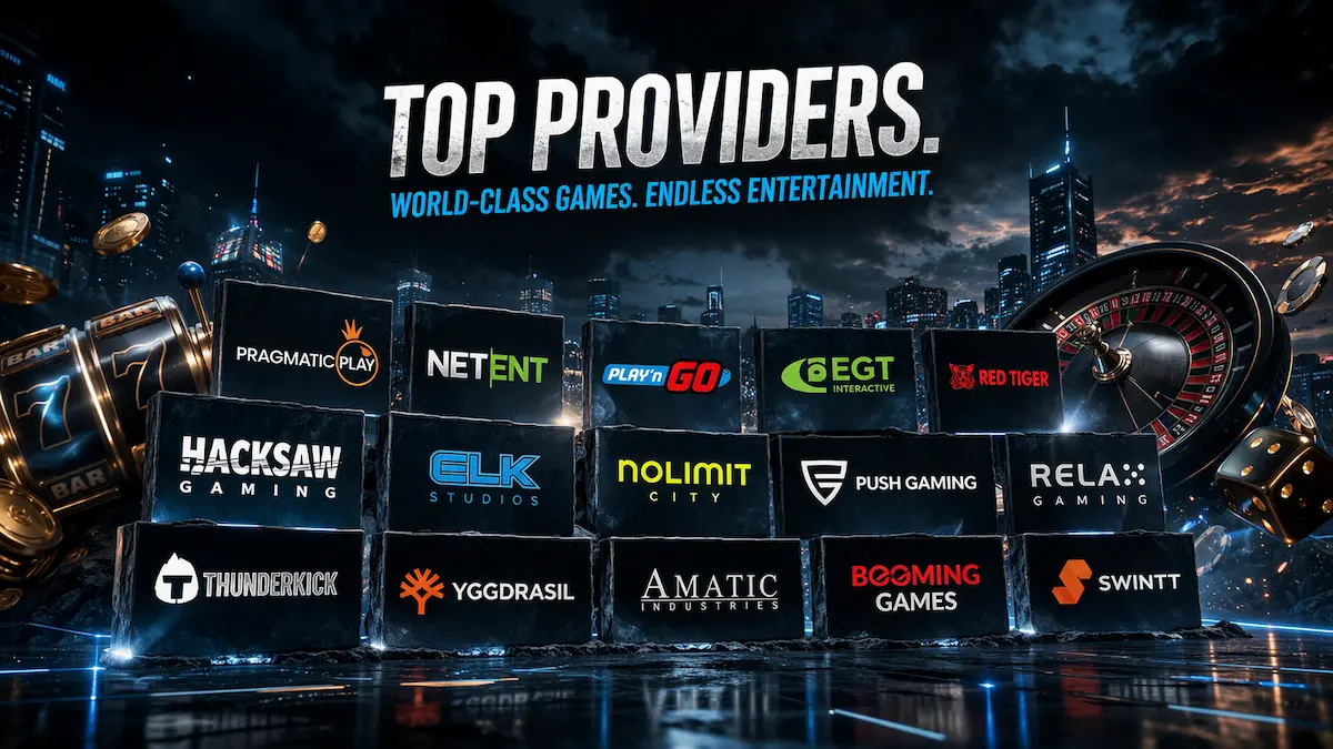 online casino game providers logos and slot development studios overview