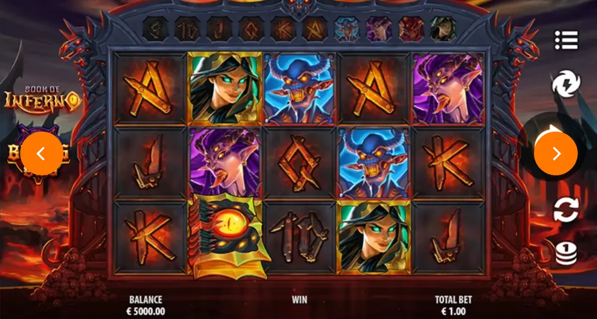 Book of Inferno by quickspins screenshot