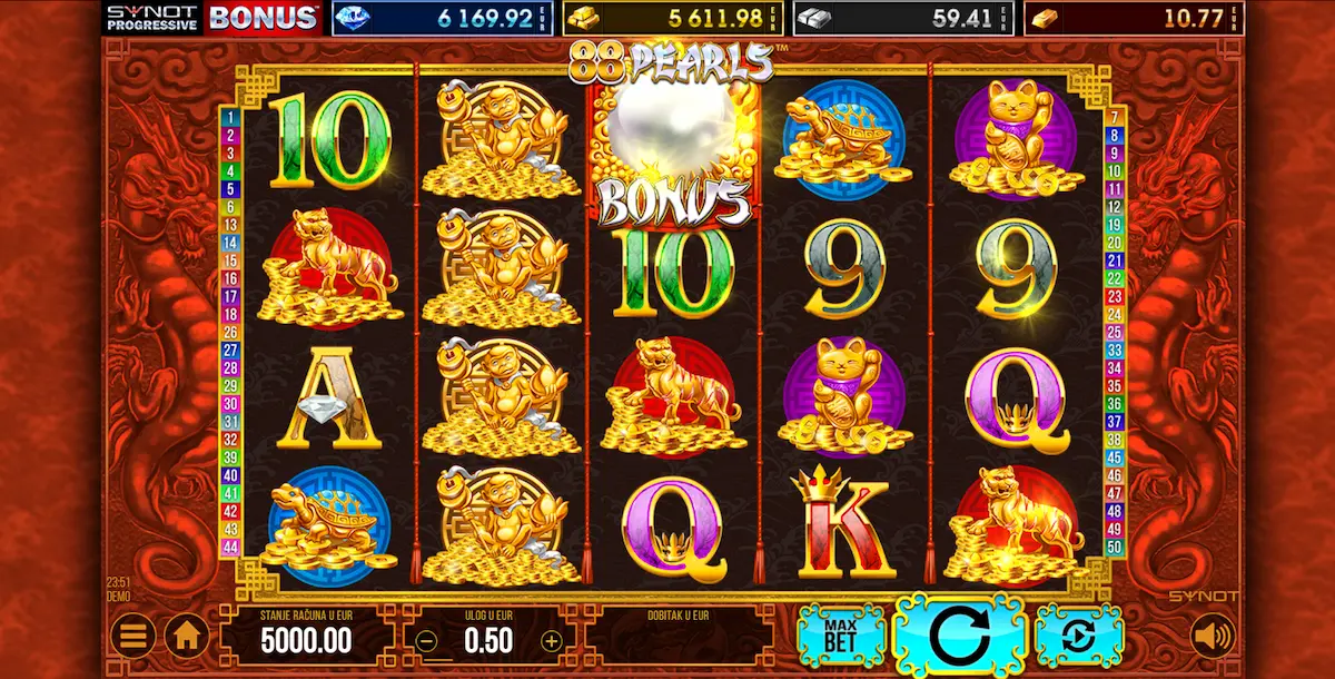 88 Pearls synot slots screenshot