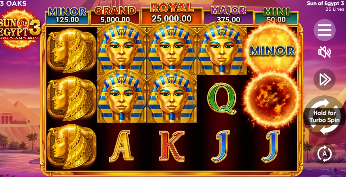 Sun of Egypt 3 oaks slots