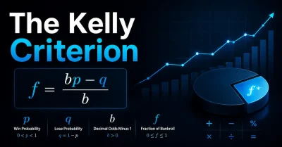 The Kelly Criterion formula with win probability, decimal odds and bankroll fraction