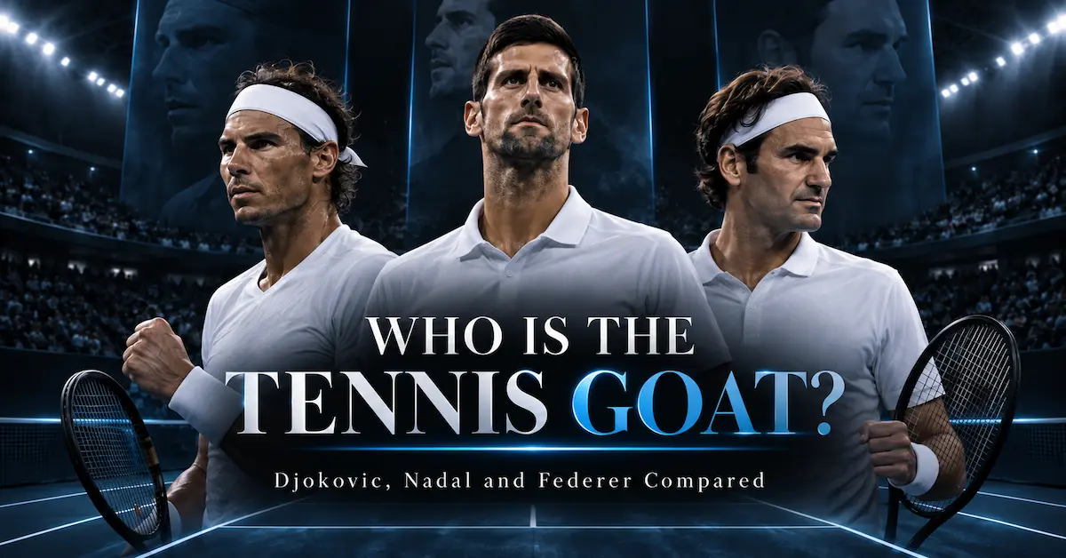 Who is the tennis GOAT featuring Djokovic Nadal and Federer